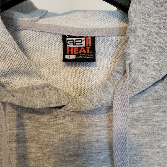 32 Degrees Heat Hoodie Gray Large NWT Fleece - Picture 2 of 3